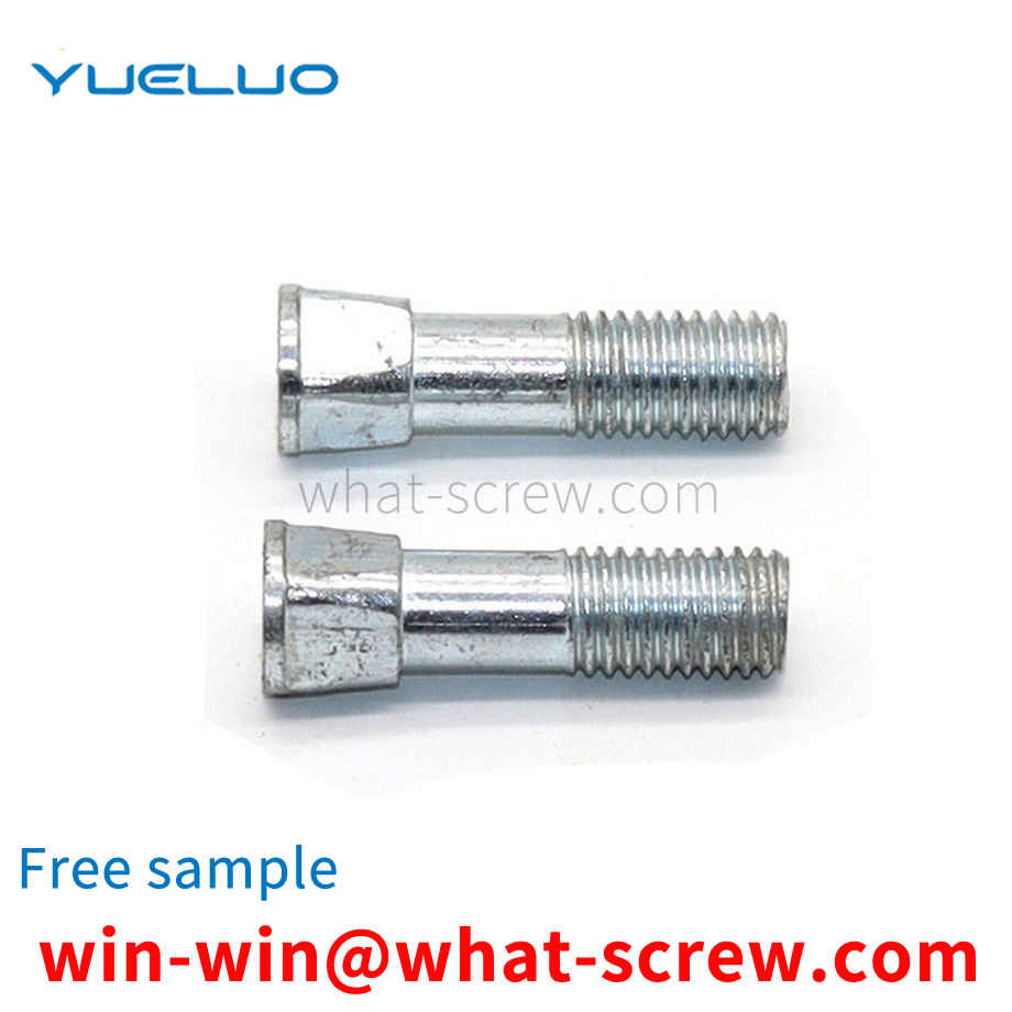 Flat head square neck step screw