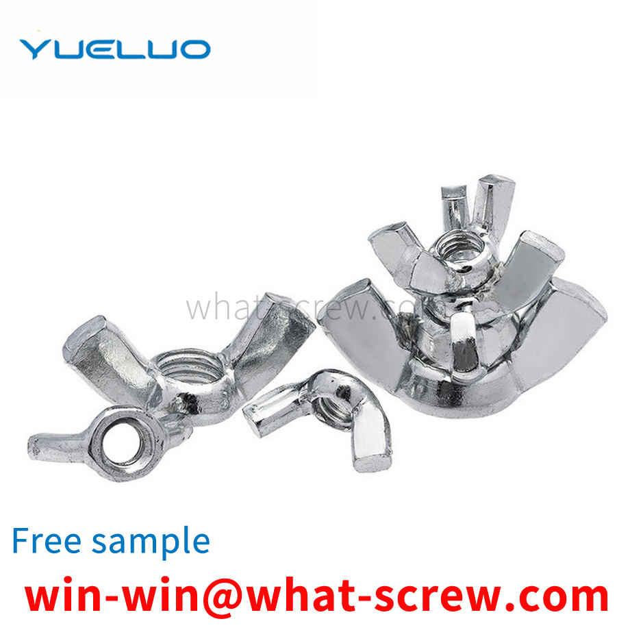 Zinc-plated wing nuts