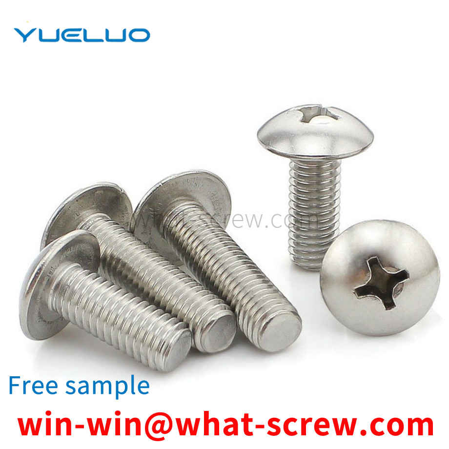 Large flat head Phillips machine screw