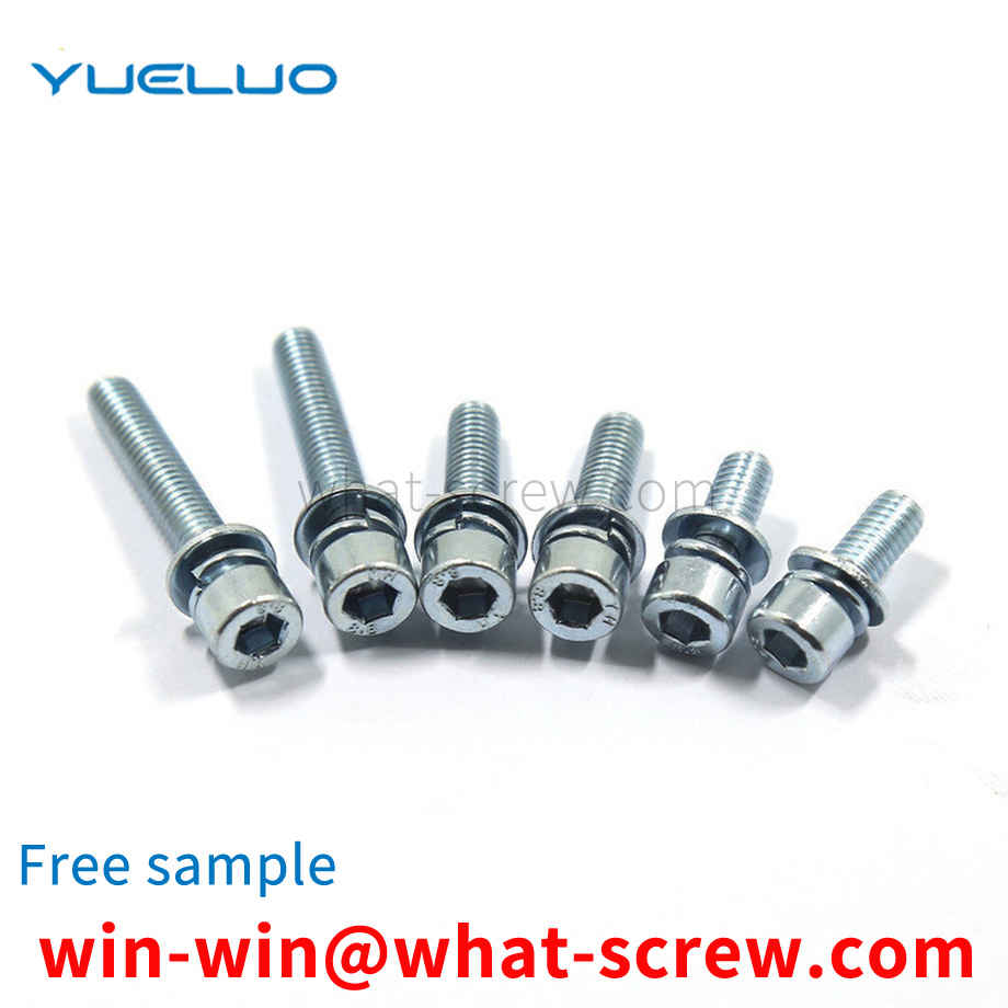 Hexagon socket three combination screws