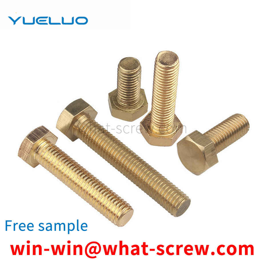 Machining copper hex screws