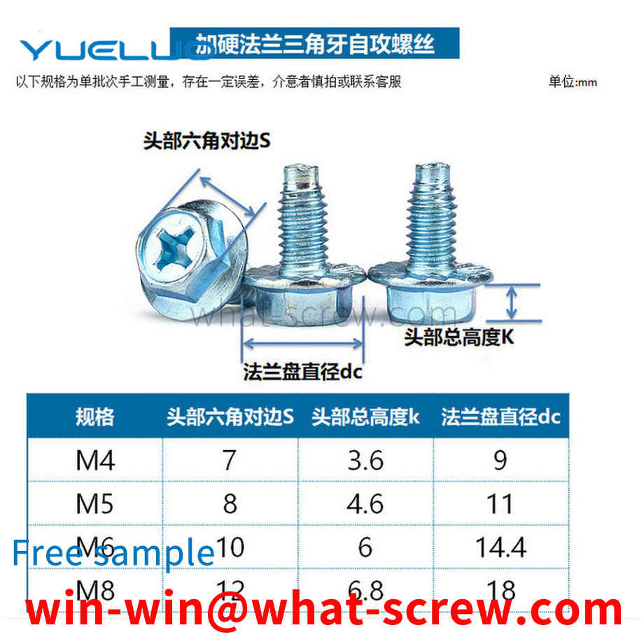 Production of triangular screw with tooth flange