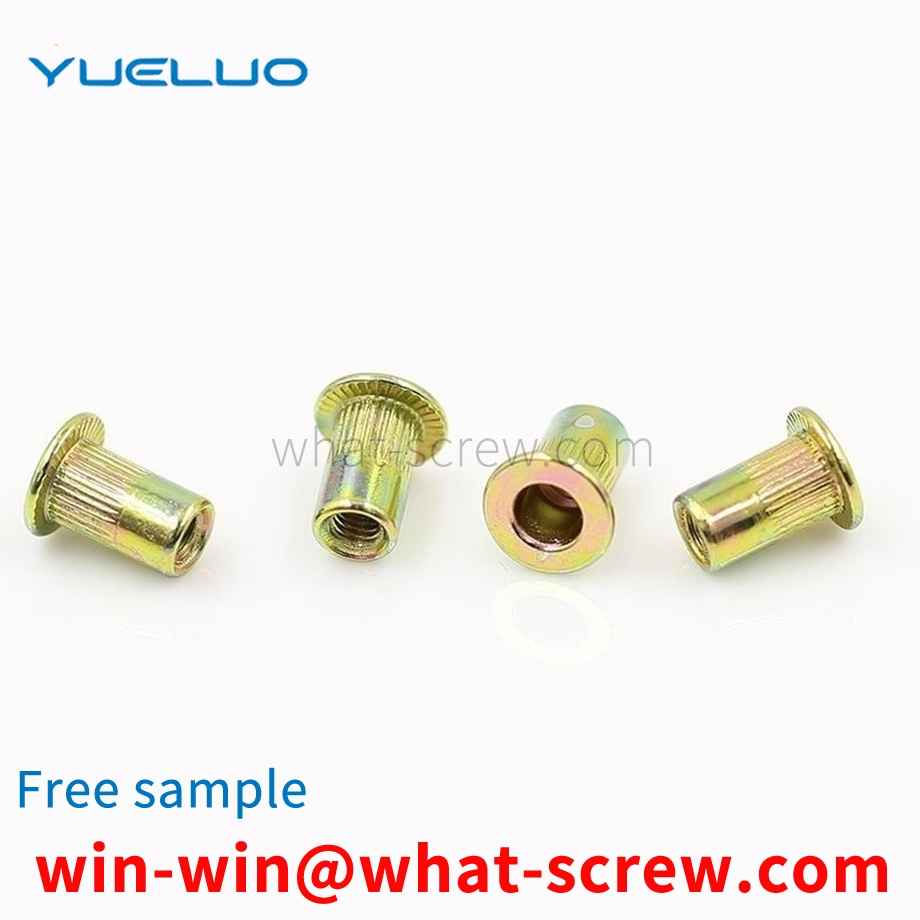 Flat head cylindrical rivet nut