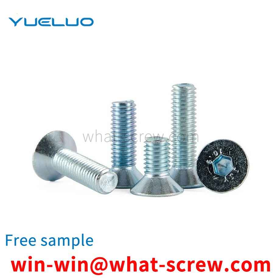 Galvanized countersunk head socket head cap screws