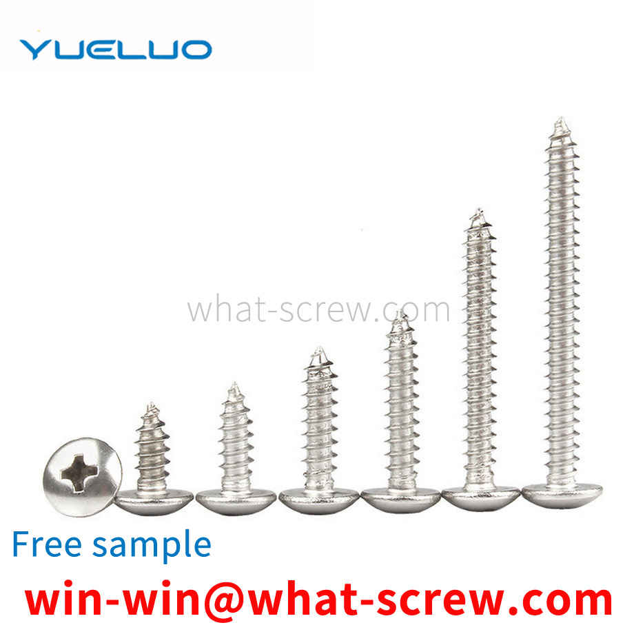 Large flat head self-tapping screws