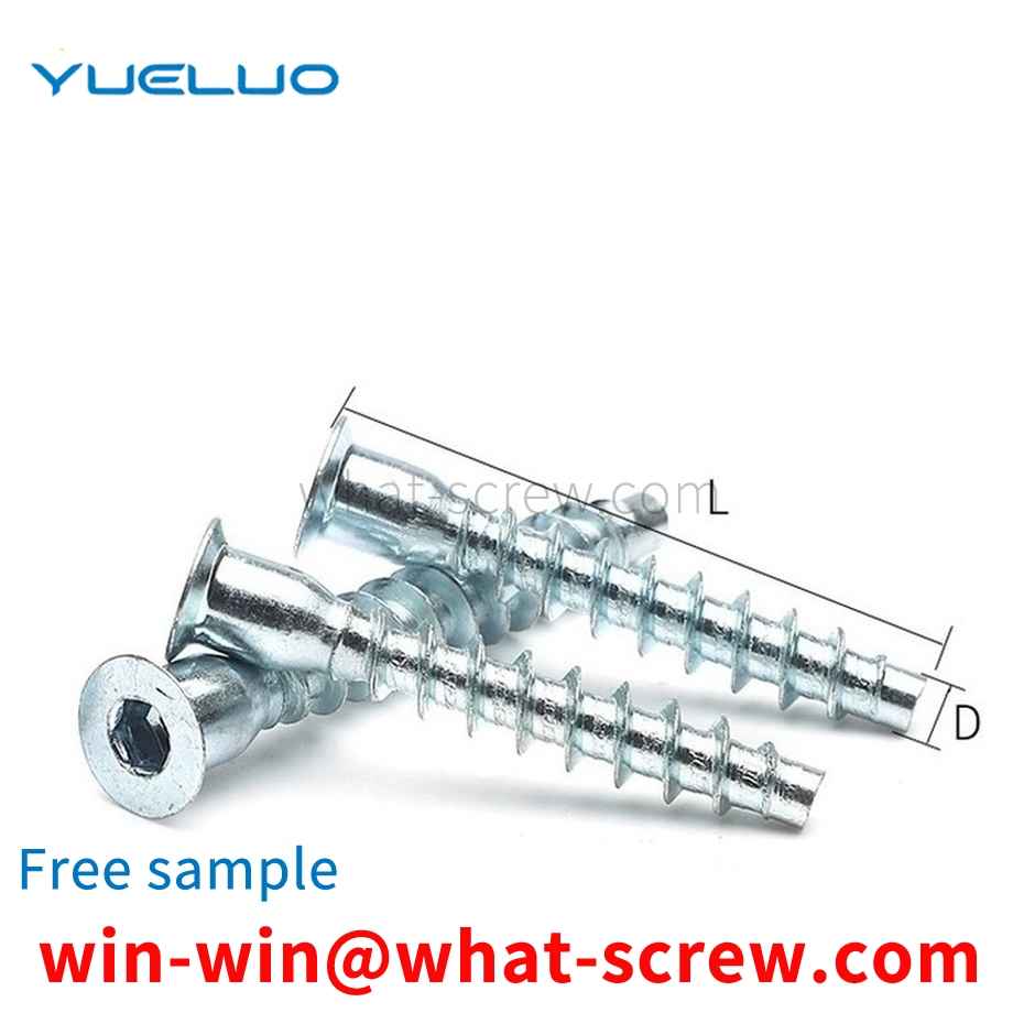 Customized blue and white zinc plated flat head hexagon socket self-tapping screws