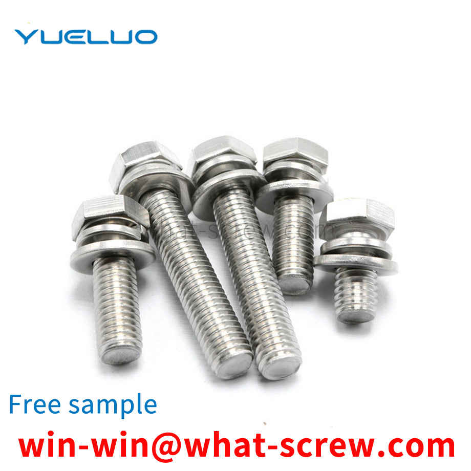 External hexagon three combination screws