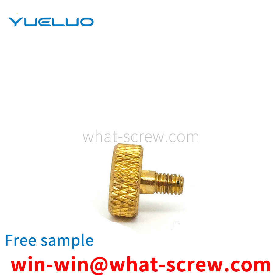 Brass knurled hand twist adjustment screw