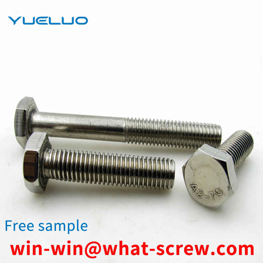 Customized 201 Stainless Steel Hexagon Bolts