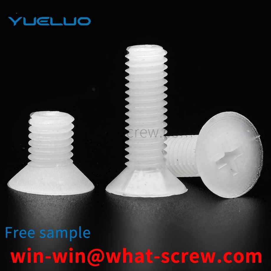 Plastic countersunk head screws