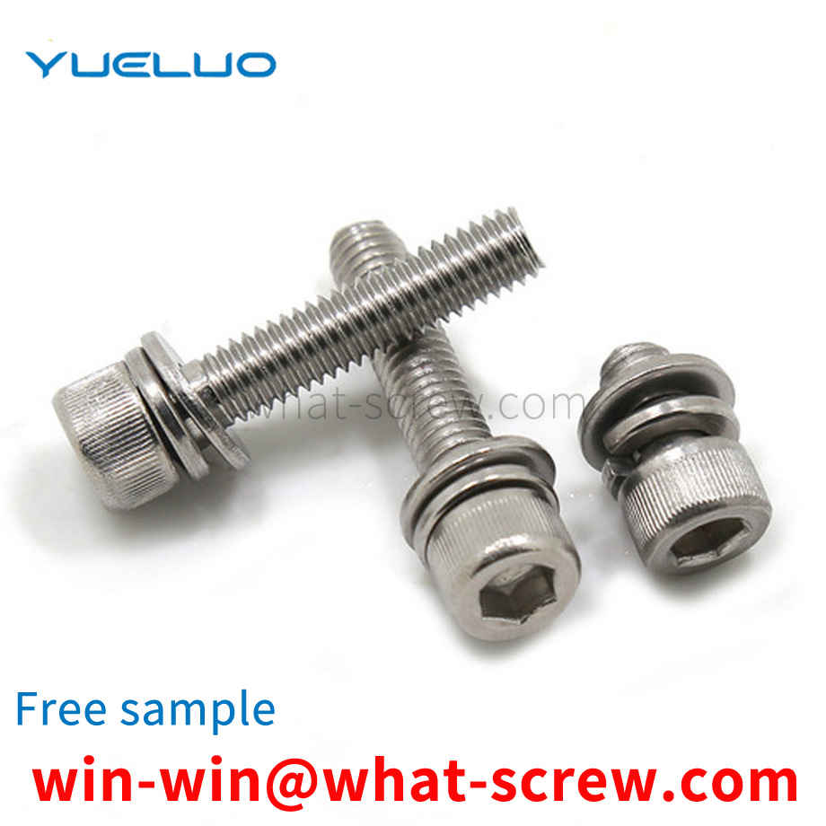 Three combination hexagon socket head cap screws