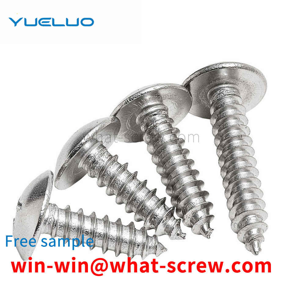 Large flat head self-tapping screws