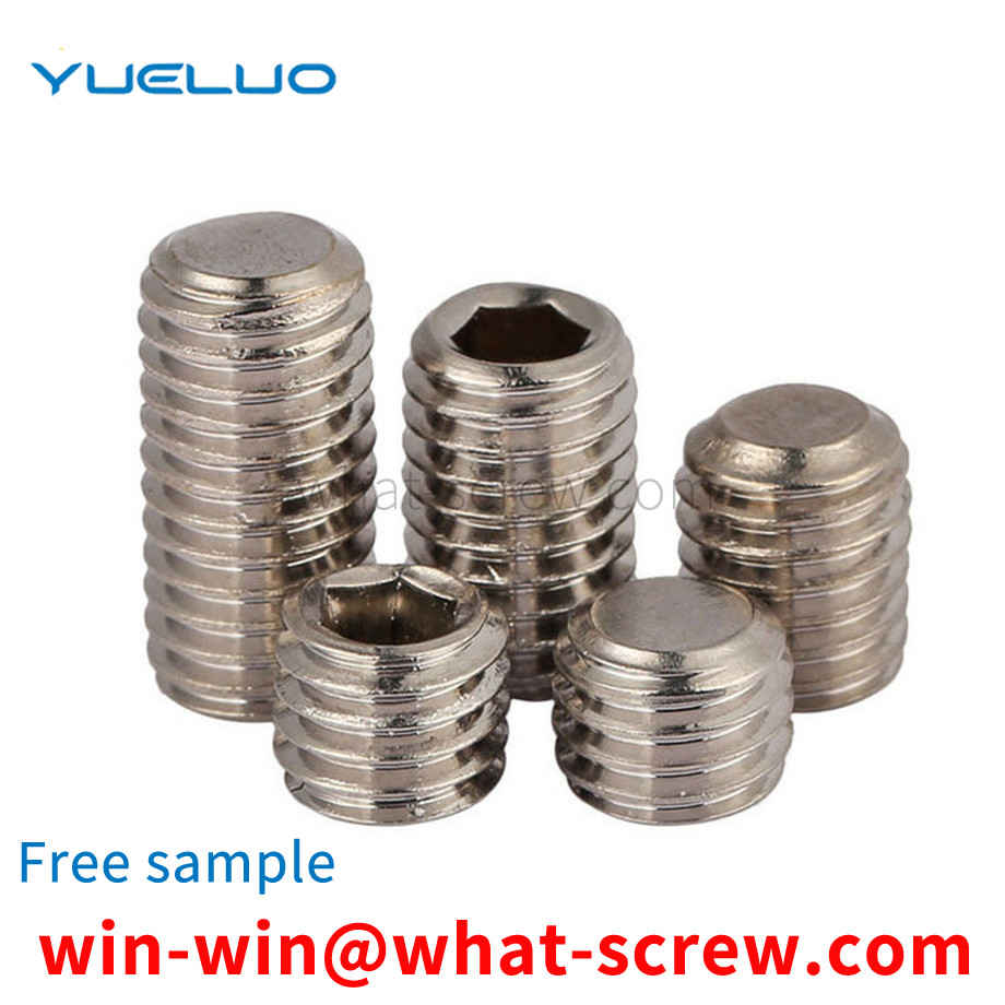 Machined flat end set screws