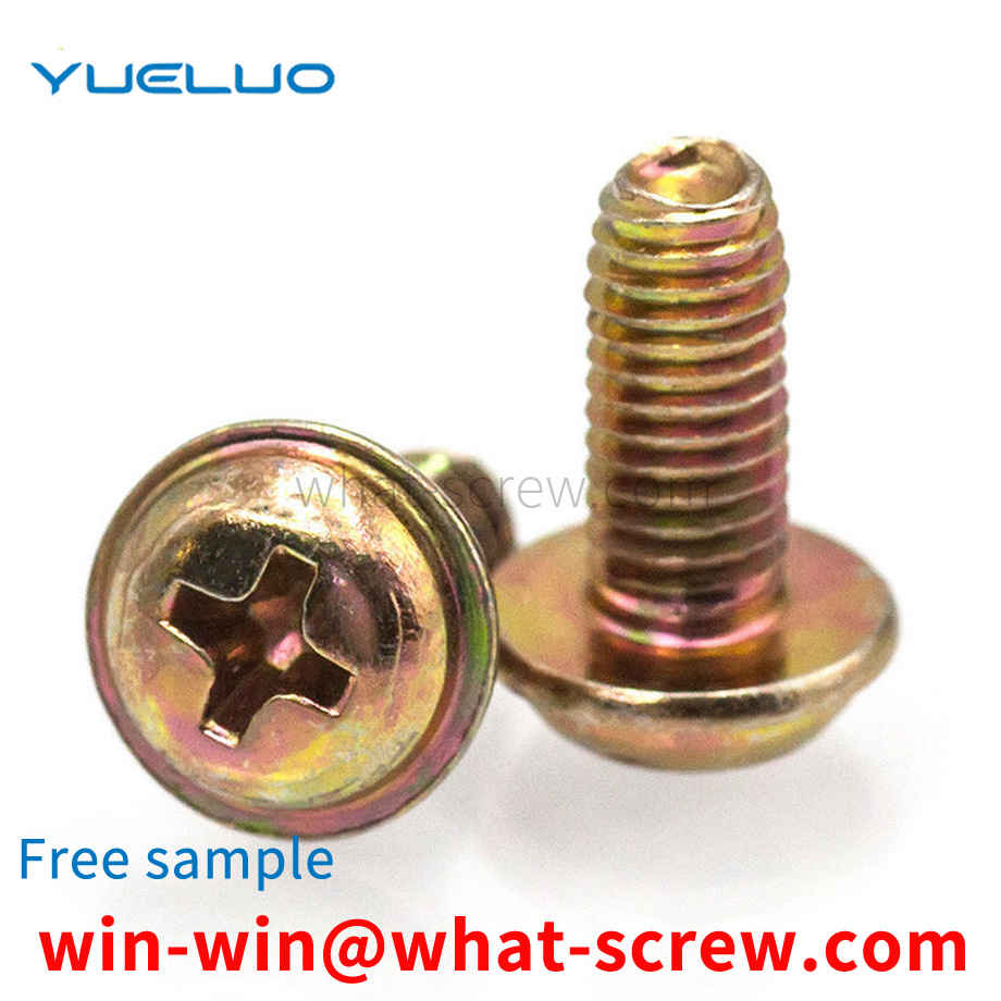 Pan head machine screw with pad