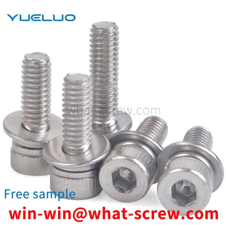 Three combination hexagon socket head cap screws