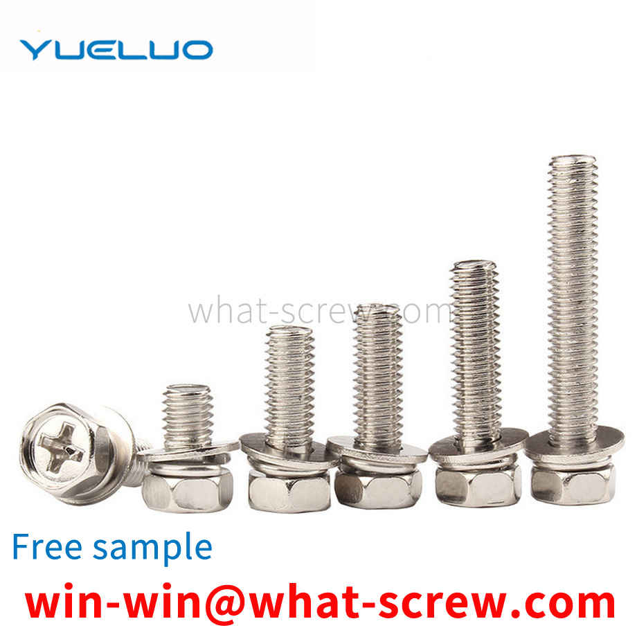 External hexagon three combination screws