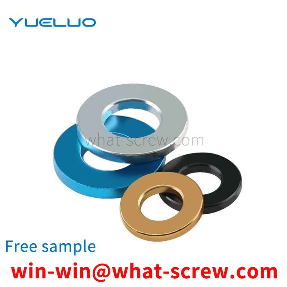 Machined colored aluminum alloy washers