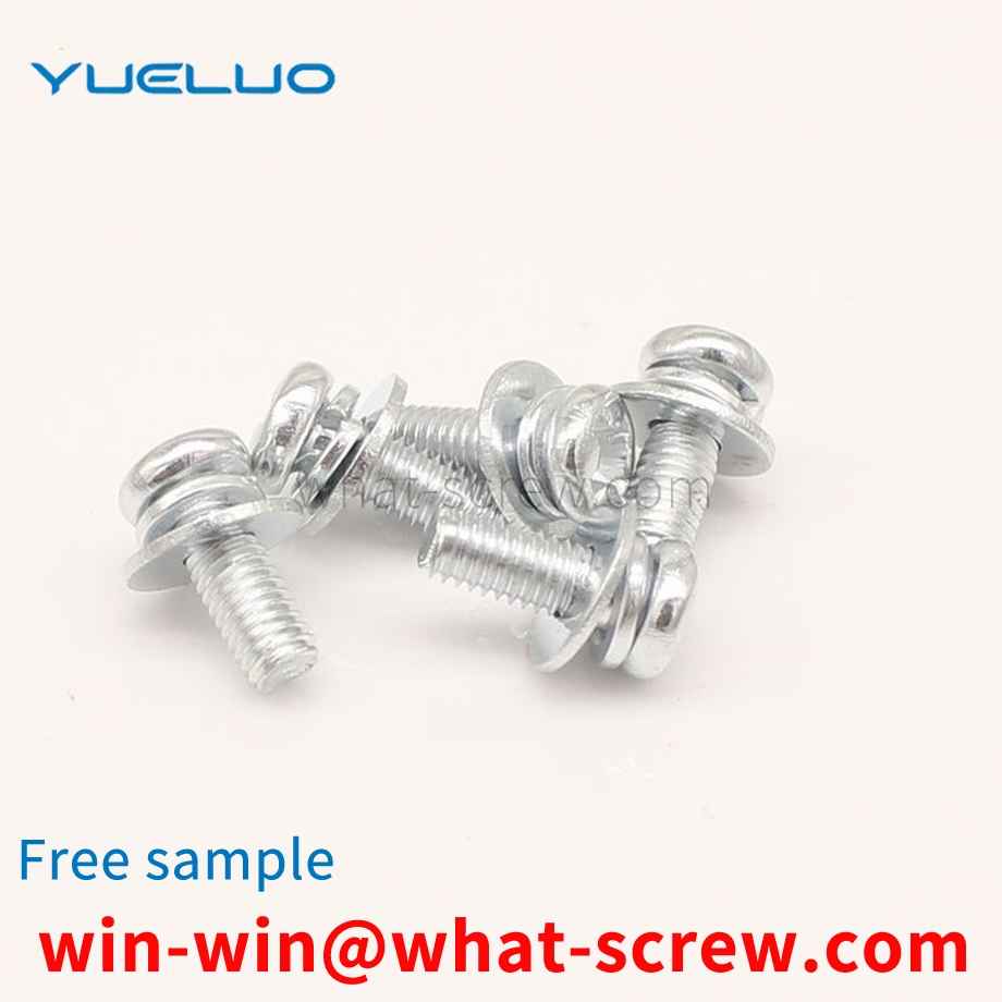 Round head three combination screw