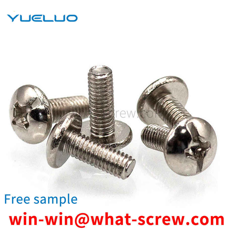 Plus and minus slot large flat head machine screw