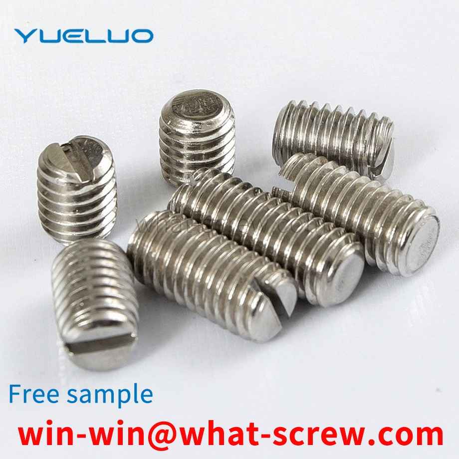 Flat-ended set screws