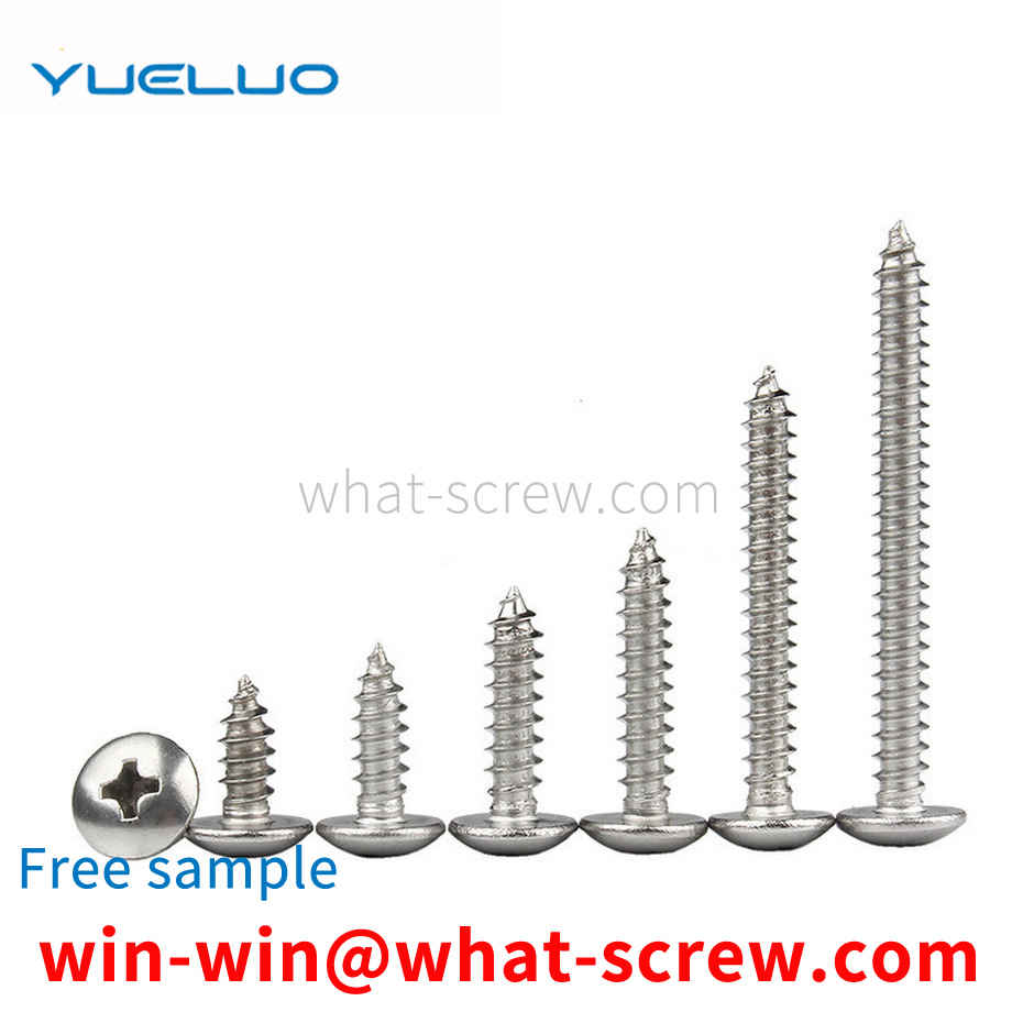 Large flat head self-tapping screws