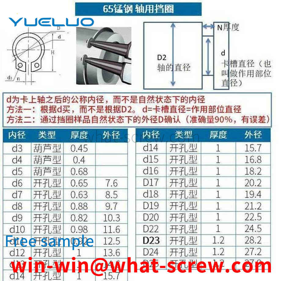 Customized manganese steel shaft with retaining ring