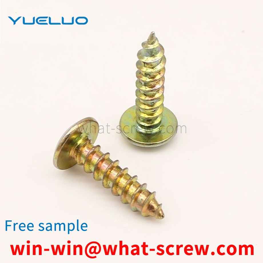 Large flat head self-tapping screws