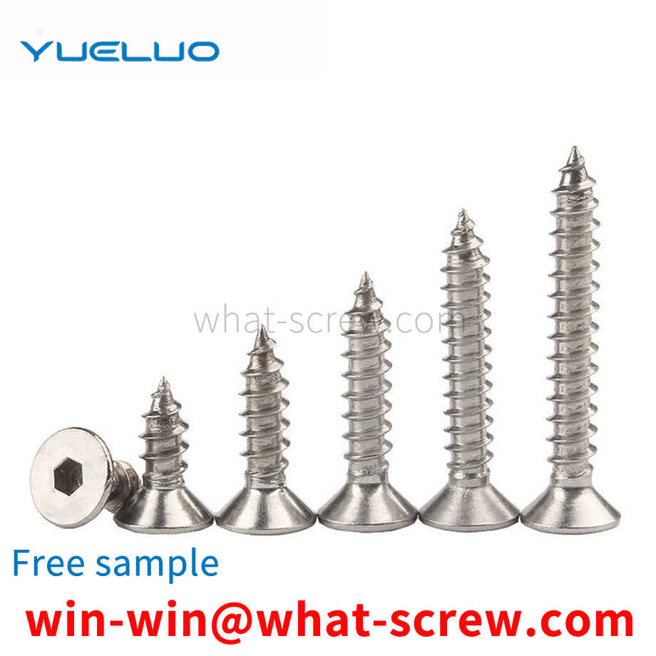 Flat head hexagon socket self-tapping screw