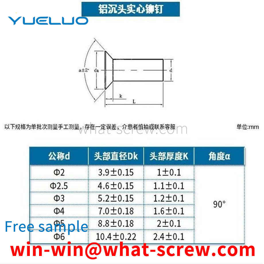 Wholesale Aluminum Countersunk Head Rivets