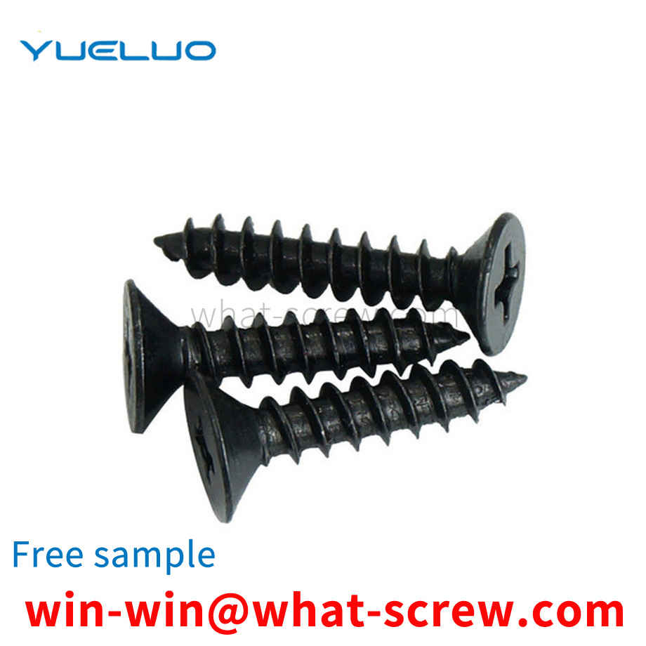 Supply black countersunk head self-tapping screws