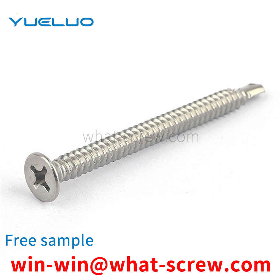 Flat head self-tapping self-drilling screws