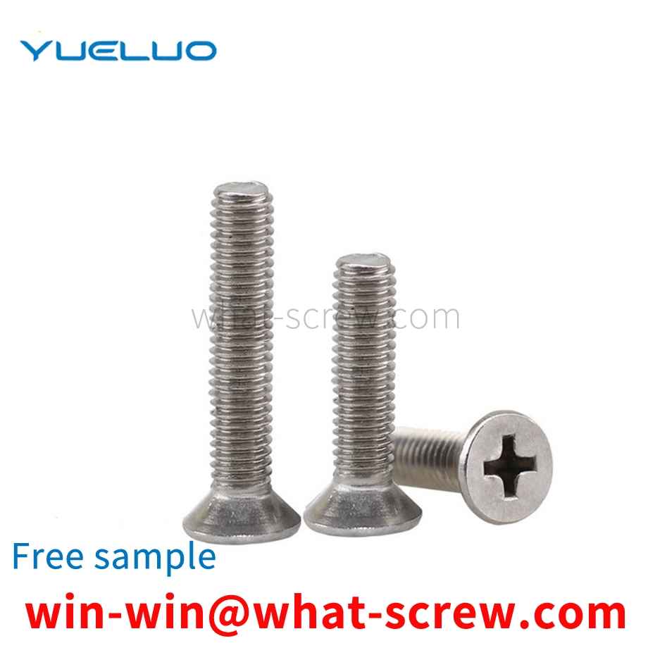 Customized countersunk head flat head machine screw