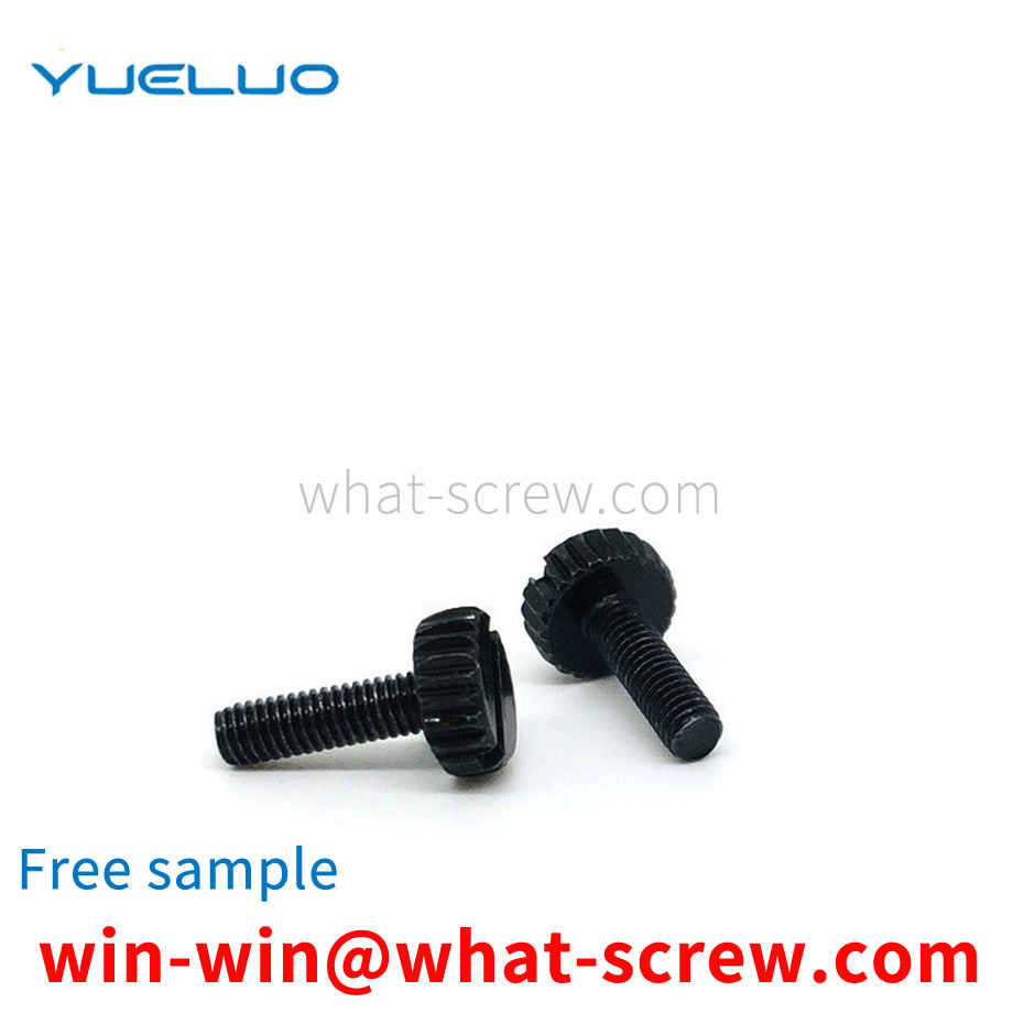 Black Zinc Knurled Slotted Thumb Screws