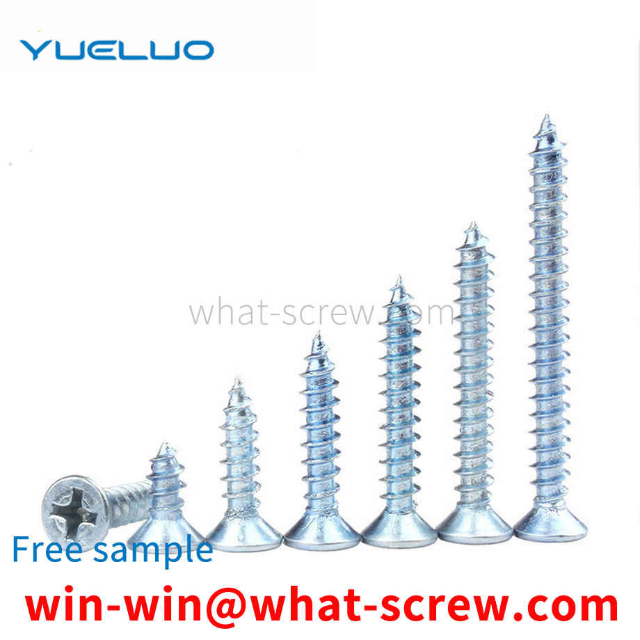 Cross flat head self-tapping screw