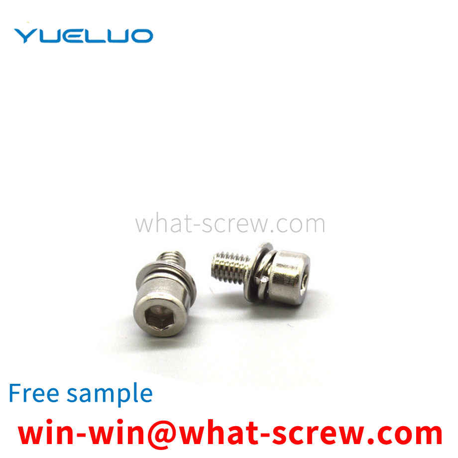 Hexagon socket three combination screws