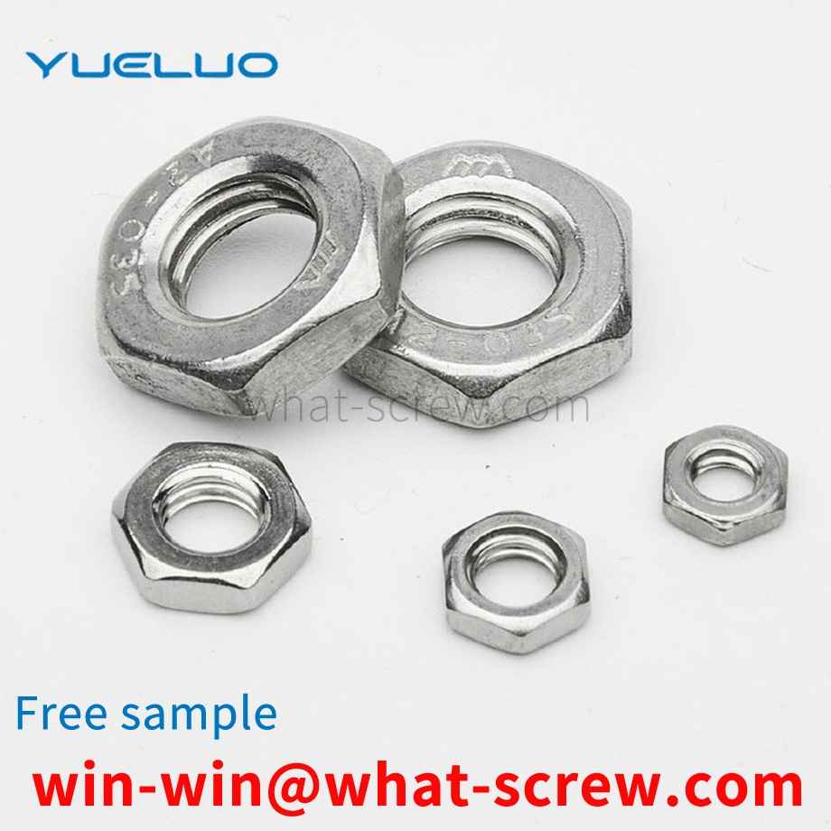 Fine pitch hex flat nut