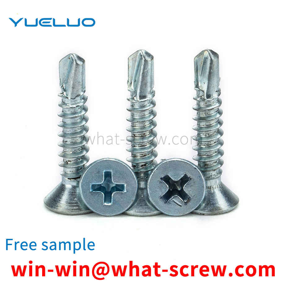 Flat head self-drilling self-tapping screws