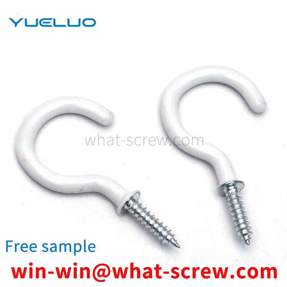 Plastic-coated lamp hook screw