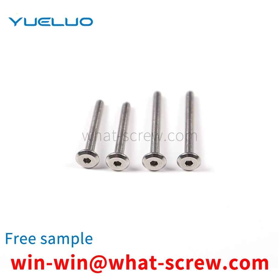 Non-standard flat head chamfered socket head cap screws