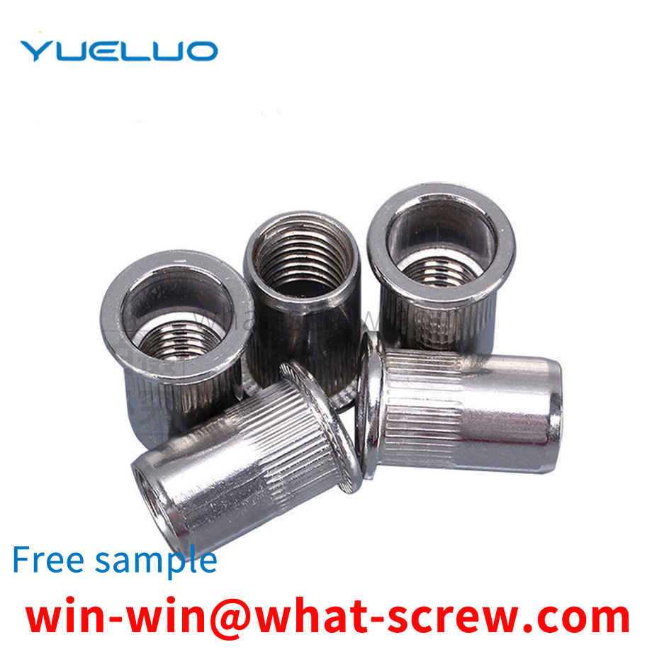 Flat round head vertical stripe rivet nut