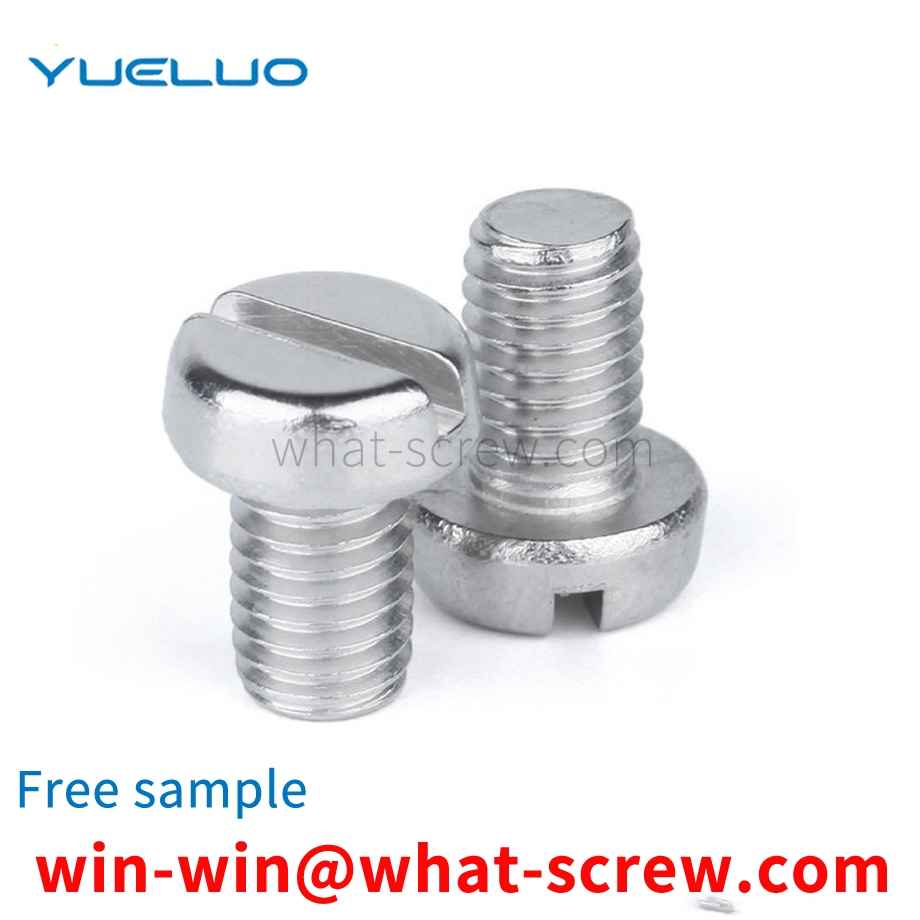 Slotted round head screws