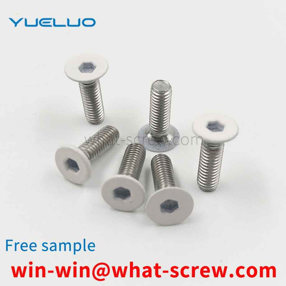 Supply white painted screws