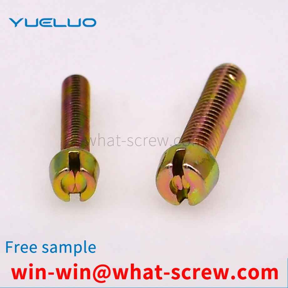 Machining slotted pressure point screws