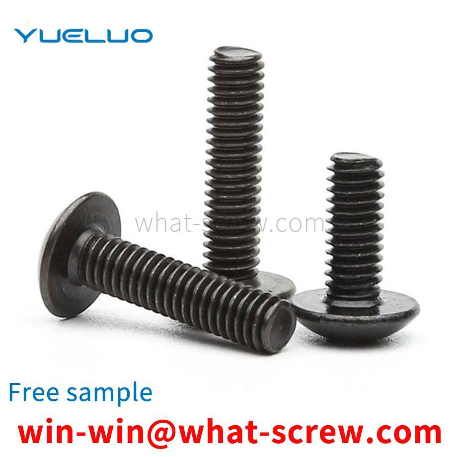 Machined Iron Black Large Flat Head Screws