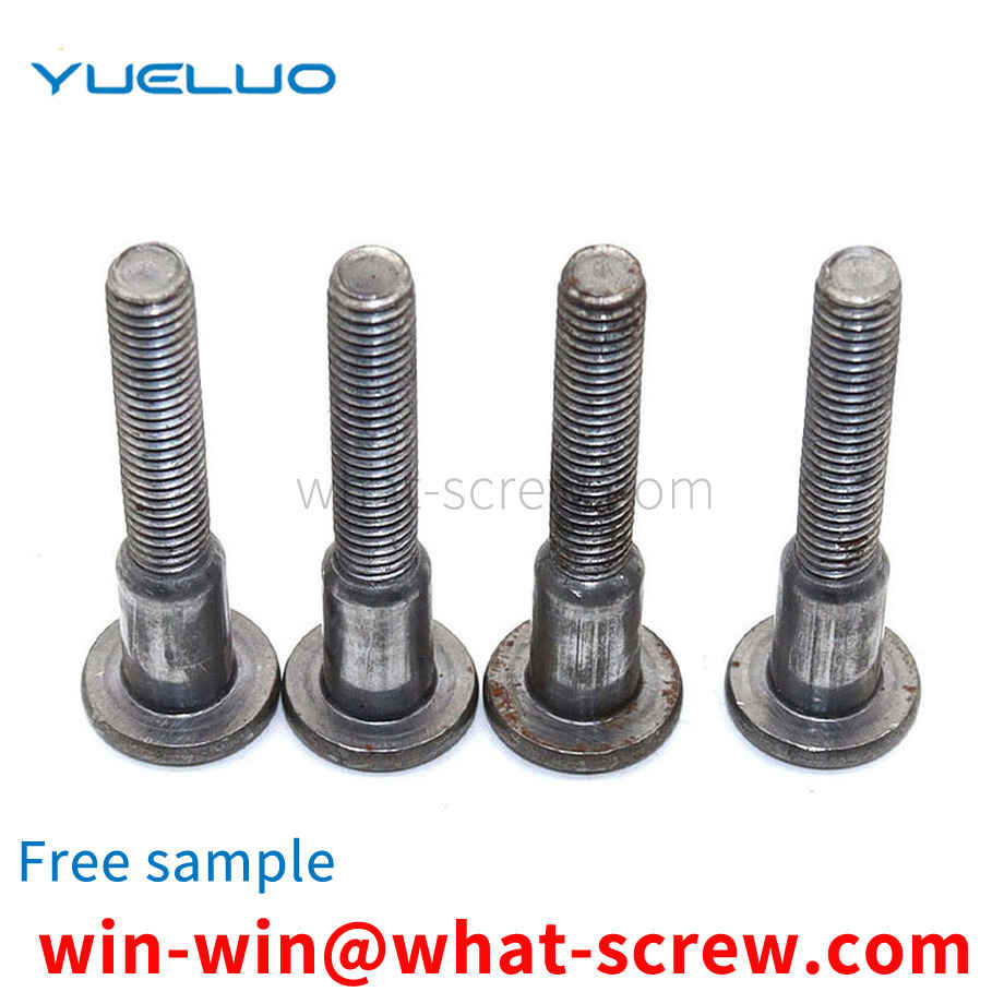 Round short neck cylindrical long shank fine thread screw