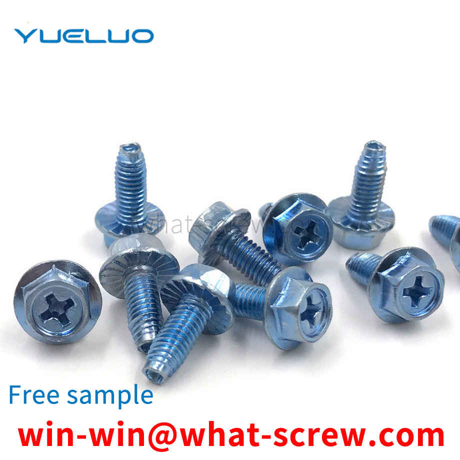 Hexagon flange Sheffieldself-locking screws with teeth