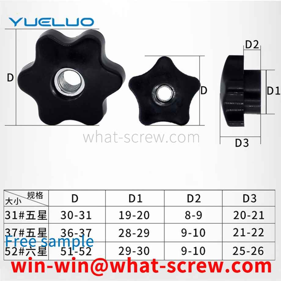 Customized plum blossom hand twist rubber head nut