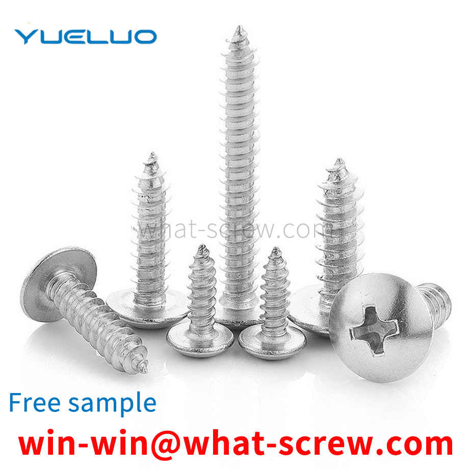 Cross large flat head self-tapping screws