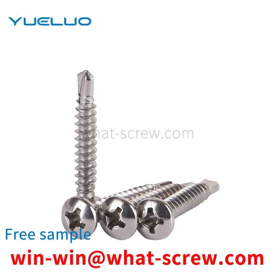 Customized cross pan head drill tail