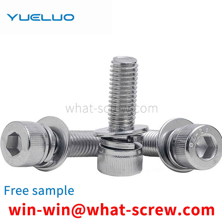 Three combination hexagon socket head cap screws